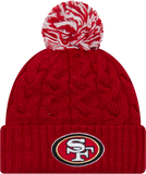 San Francisco 49ers Cozy Cable Knit Pom Toque