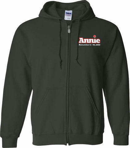 Annie Full Zip Hoodie Forest Green