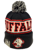 Buffalo Sabres Retro Knit Fleece Lined Pom Toque Black
