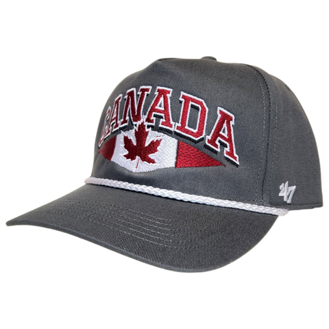 Canada Arch Of Freedom Snapback '47 Rope Hat Charcoal