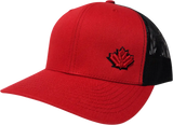 Canada Leaf Trucker Red Black