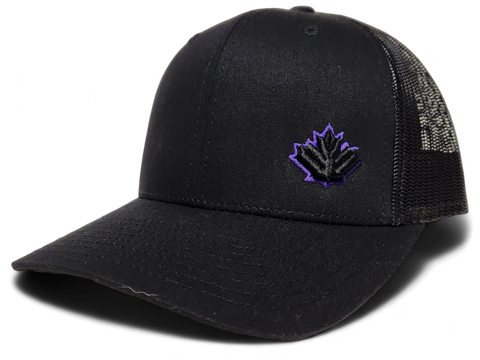 Canada Trucker Cap Black Purple