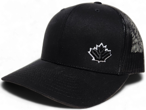 Canada Trucker Cap Black White