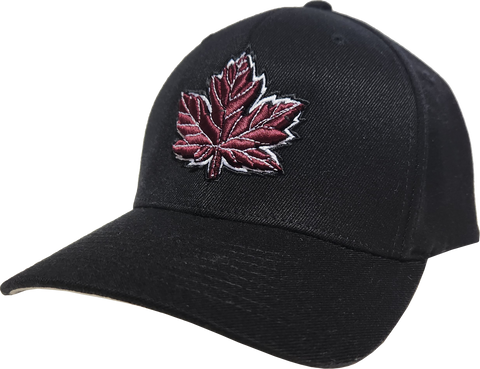 Canada Mighty Maple Cap Black and Maroon