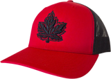 Canada Cap Mighty Maple Classics Trucker Red Black