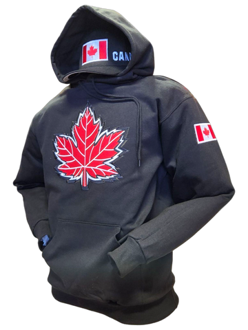 Canada Hoodie Mighty Maple Black Made In Canada