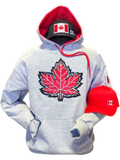 Canada Hoodie Mighty Maple Grey Red Made In Canada