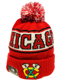 Chicago Blackhawks Alt Retro Knit Fleece Lined Pom Toque