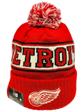 Detroit Red Wings Retro Knit Fleece Lined Pom Toque