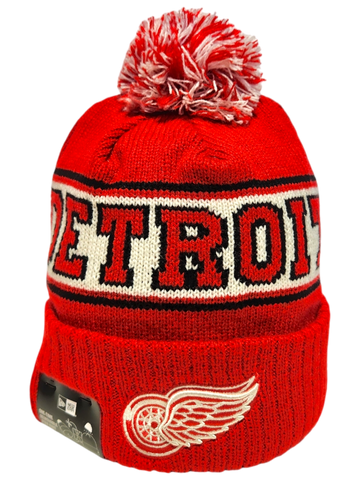 Detroit Red Wings Retro Knit Fleece Lined Pom Toque