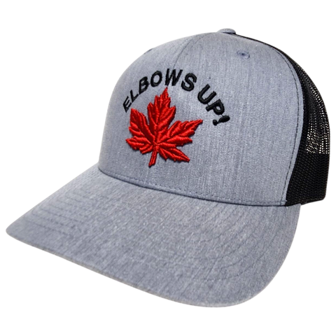 Elbows Up! Canada Trucker Heather Black