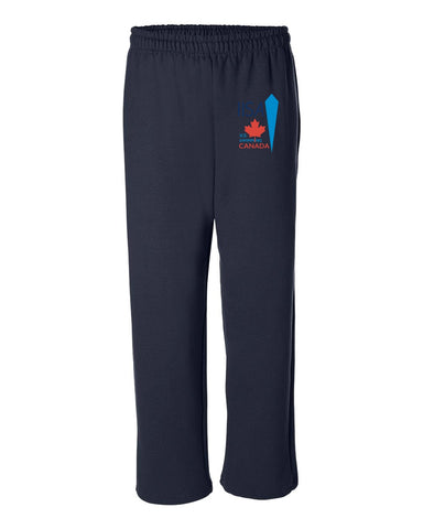 IISA Open Bottom Sweat Pants Navy