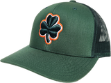 Irish Trucker Cap Essence Clover Evergreen