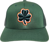 Irish Trucker Cap Essence Clover Evergreen