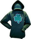 Irish Hoodie Big Clover Green