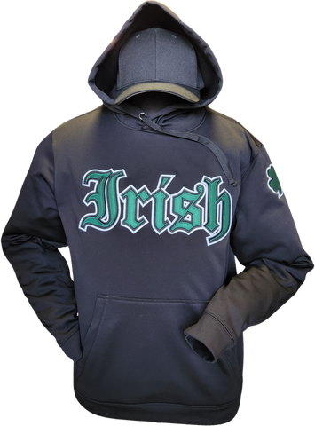 Irish Hoodie Gothic Premium Polyester Black