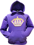 Los Angeles Kings Embroidered Crest Hoodie Purple