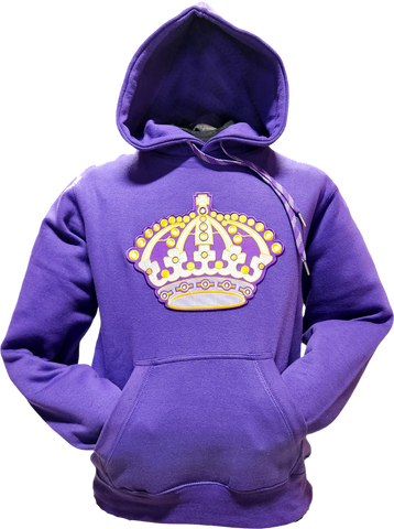 Los Angeles Kings Embroidered Crest Hoodie Purple