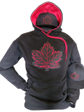 Canada Hoodie Mighty Maple Black Red Made In Canada