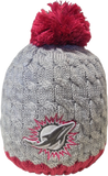 Miami Dolphins Breast Cancer Awareness Womens Fleece Pom Toque