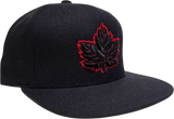 Canada Cap Mighty Maple Snapback Black Red