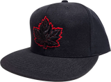 Canada Cap Mighty Maple Snapback Black Red