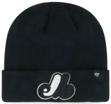 Montreal Expos Raised Cuffed Knit Toque Black