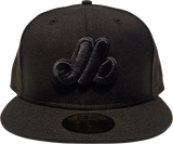 Montreal Expos Blackout Vintage Wool New Era 59Fifty Fitted