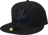 Montreal Expos Blackout Vintage Wool New Era 59Fifty Fitted