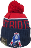 New England Patriots Vintage Sideline Knit Fleece Lined Pom Toque