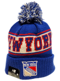 New York Rangers Retro Knit Fleece Lined Pom Toque