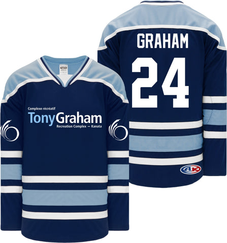 Ottawa Jersey Custom Blue 24 Graham