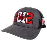 Canada 1812 Trucker Hat Charcoal Black