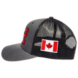Canada 1812 Trucker Hat Charcoal Black