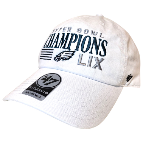 Philadelphia Eagles Superbowl LIX Champions '47 Clean Up White