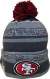 San Francisco 49ers NFL Graphite Fleece Lined Pom Toque