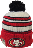 San Francisco 49ers Traditional Stripe Pom Toque