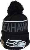 Seattle Seahawks Fleece Lined Black Pom Toque