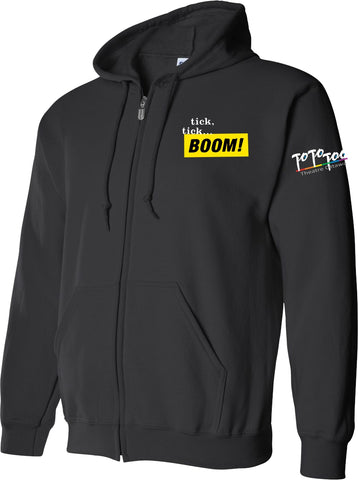 Tick Tick Boom Zip Hoodie Black