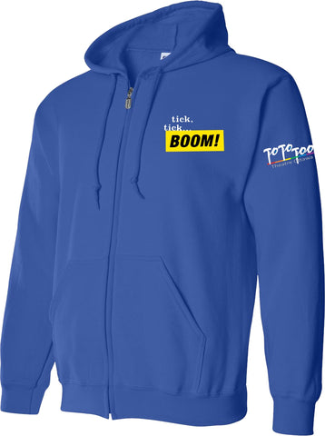 Tick Tick Boom Zip Hoodie Royal