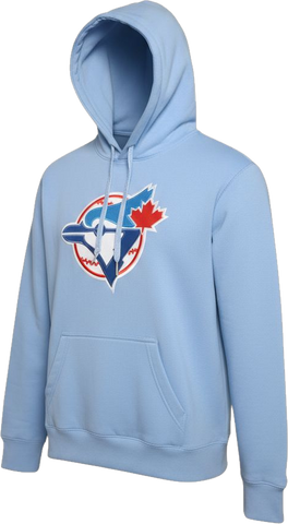 Toronto Blue Jays Embroidered Crest Hoodie Vintage Powder Blue