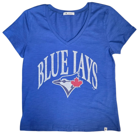 Toronto Blue Jays '47 Women's Tried N True Slub Jersey V-Neck Tee