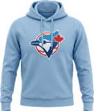 Toronto Blue Jays Embroidered Crest Hoodie Vintage Powder Blue
