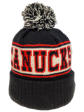 Vancouver Canucks Retro Knit Fleece Lined Pom Toque Black