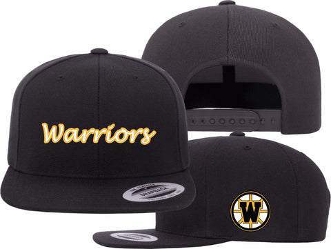 Warriors Snapback Black White Gold