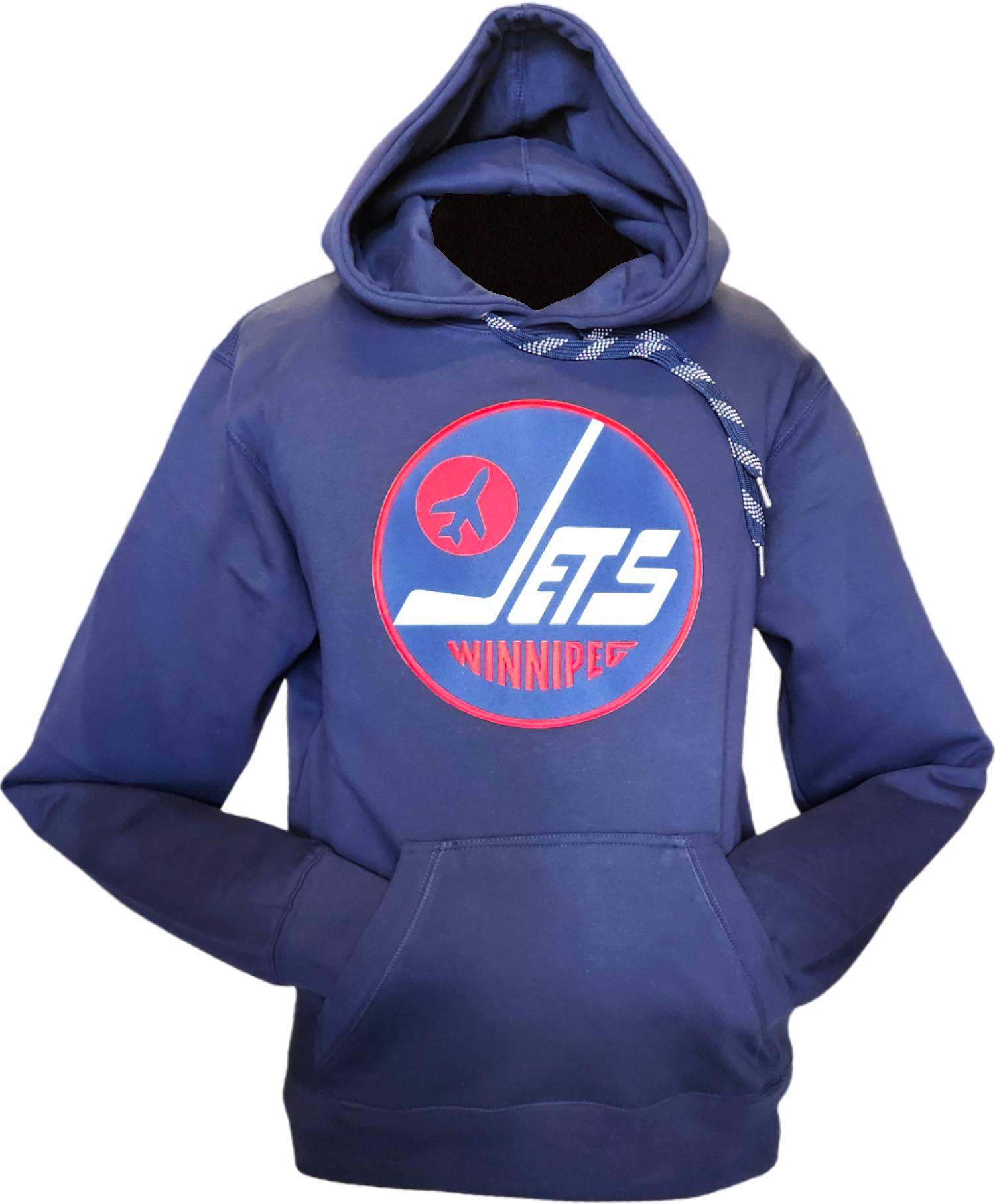 Winnipeg Jets Embroidered Crest Hoodie Navy More Than Just Caps Clubhouse