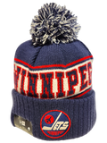 Winnipeg Jets Alt Retro Knit Fleece Lined Pom Toque