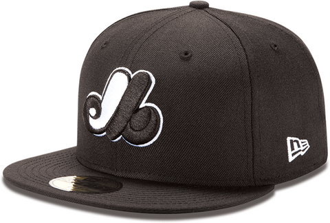 Montreal Expos Black And White New Era 59Fifty Fitted