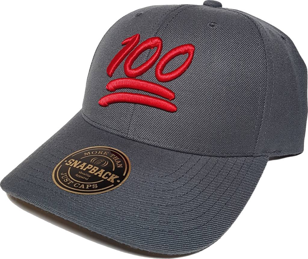 100 Emoji Hat Adjustable Snap Charcoal. Keep It 100 More Than Just Caps Clubhouse