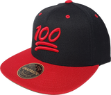 100 Emoji Snapback Black Red